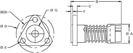 AFT3700 Flange Nut Type Diagram