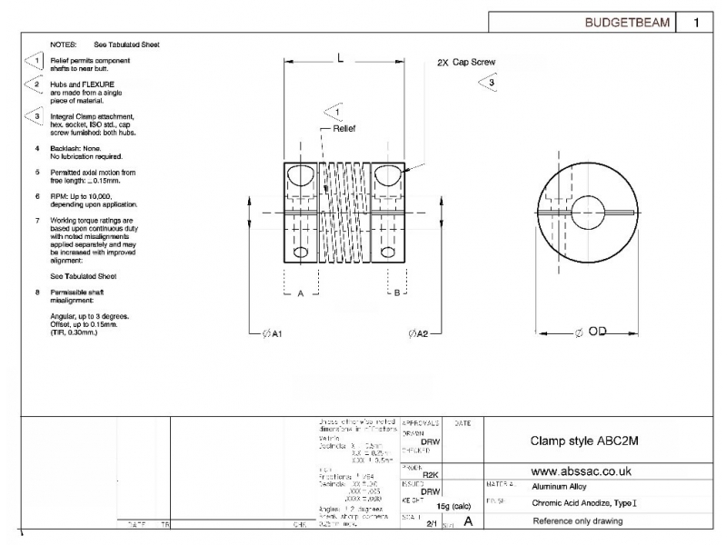 Dimensions for Budgetbeam Clamp Attachment