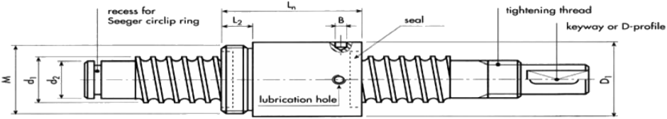 Transport Ball Screw Diagram 1