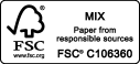 FSC MIX Paper from responsible sources. FSC C106360
