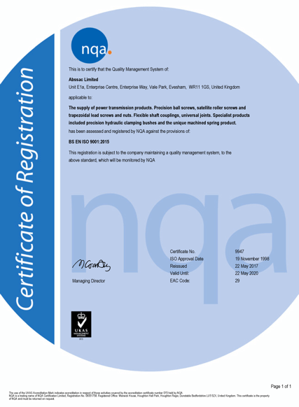 nqa certificate