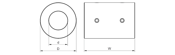 1 Piece Rigid Shaft Coupling Diagram