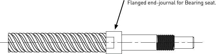 Flanged end-journal for Bearing seat.