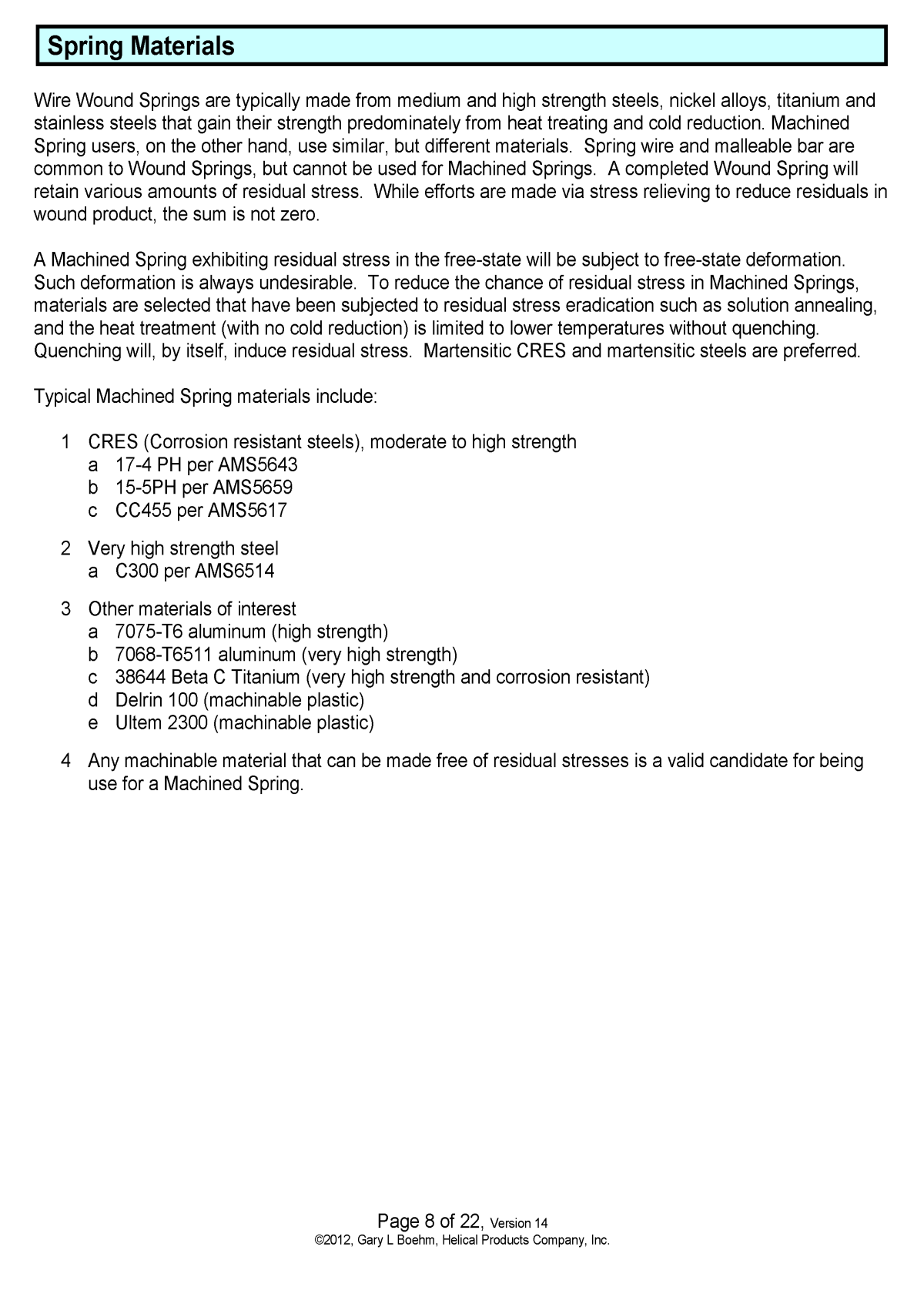 White Paper machined springs vs wound springs Page 1