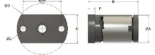 XCF Anti-Backlash Nut A diagram