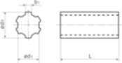 Splined Steel Shaft Diagram