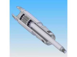 Roller screw transmits 4 x thrust