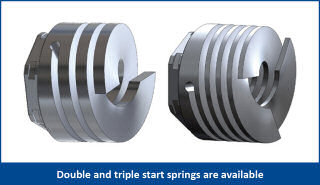 Double and triple start springs are available