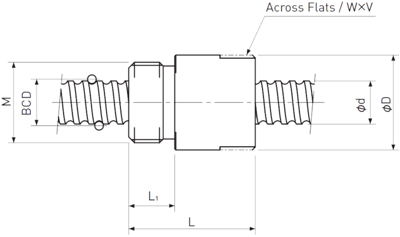 Ball Screw Dimension Diagram