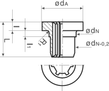 Bronze Flanged Sleeve Diagram 2
