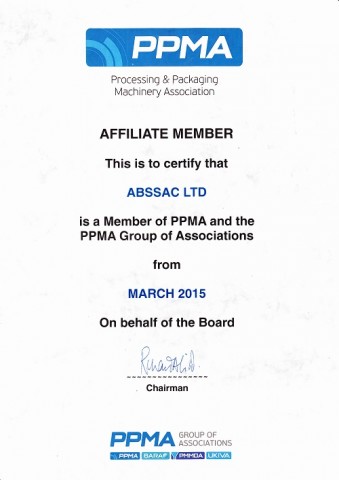 Abssac becomes an affiliate member of PPMA