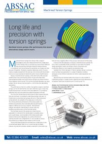 Machined Torsion Springs